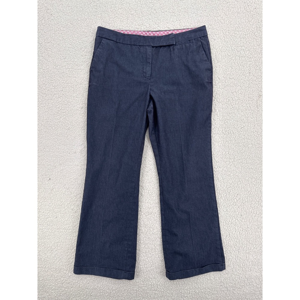 Isaac Mizrahi For Target Blue Cuffed Bootcut Trousers Womens Size 10